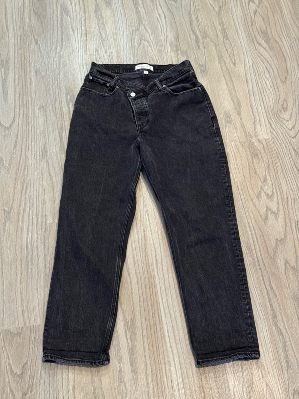 Abercrombie & Fitch High Rise Dad Jeans Black Denim 29 | 8 Short  Women’s - Picture 4 of 14